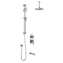 Kalia RoundOne TD3 (Valve Not Included) AQUATONIK T/P with Diverter Shower System with Vertical Ceiling Arm