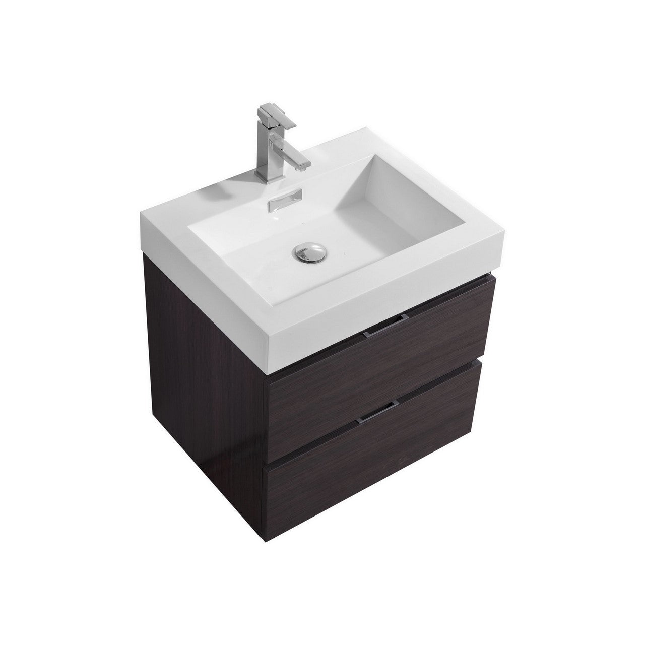 Kube Bath Bliss 24" Wall Mount / Wall Hung Bathroom Vanity With 2 Drawers - Renoz