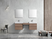 Kube Bath Bliss 68″ Wall Mount Double Sink Modern Bathroom Vanity