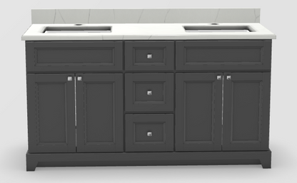 Stonewood Bellrose Graphite Premium Painted Freestanding Vanity with Countertop and Sink