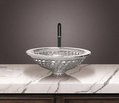 Bagno Italia 15.75" x 15.75" Sapphire Crystal Bathroom Sink Vessel - Renoz