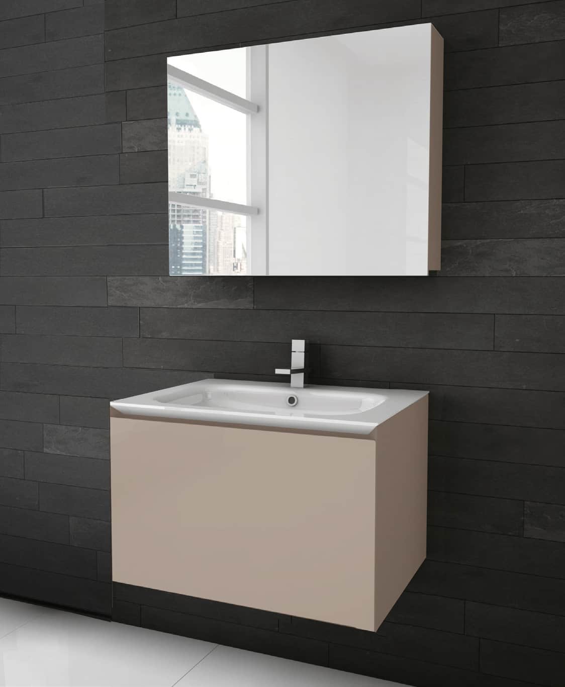 PierDeco Design Meuble-lavabo Trio AQUAMOBILIA 24"