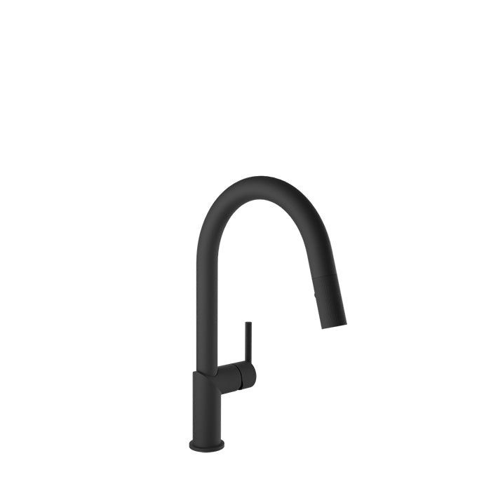 Baril Single Hole Kitchen Faucet With 2 Jet Pull-out Spray