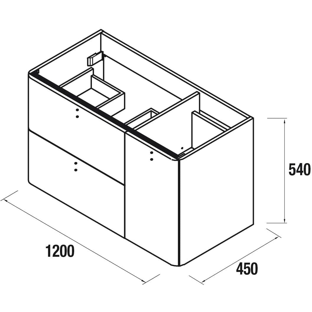 Pierdeco Design Meuble-lavabo suspendu UNIIQ 1200 (48 pouces)