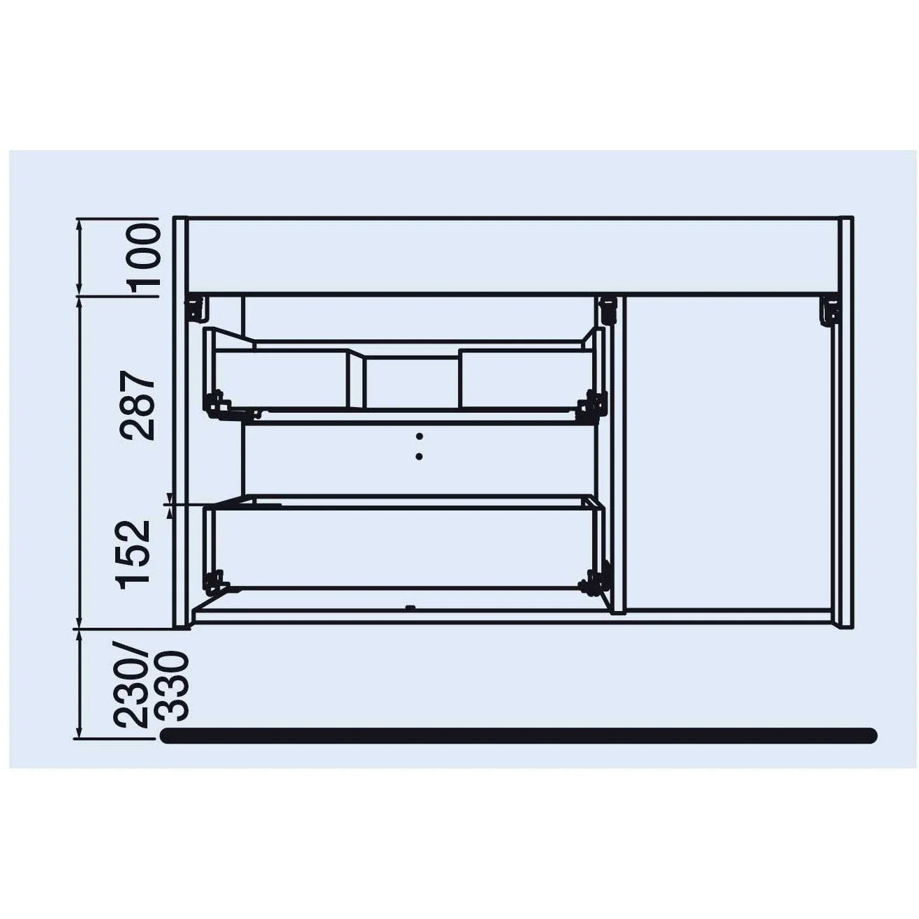 Pierdeco Design Meuble-lavabo suspendu UNIIQ 900 (36 pouces)