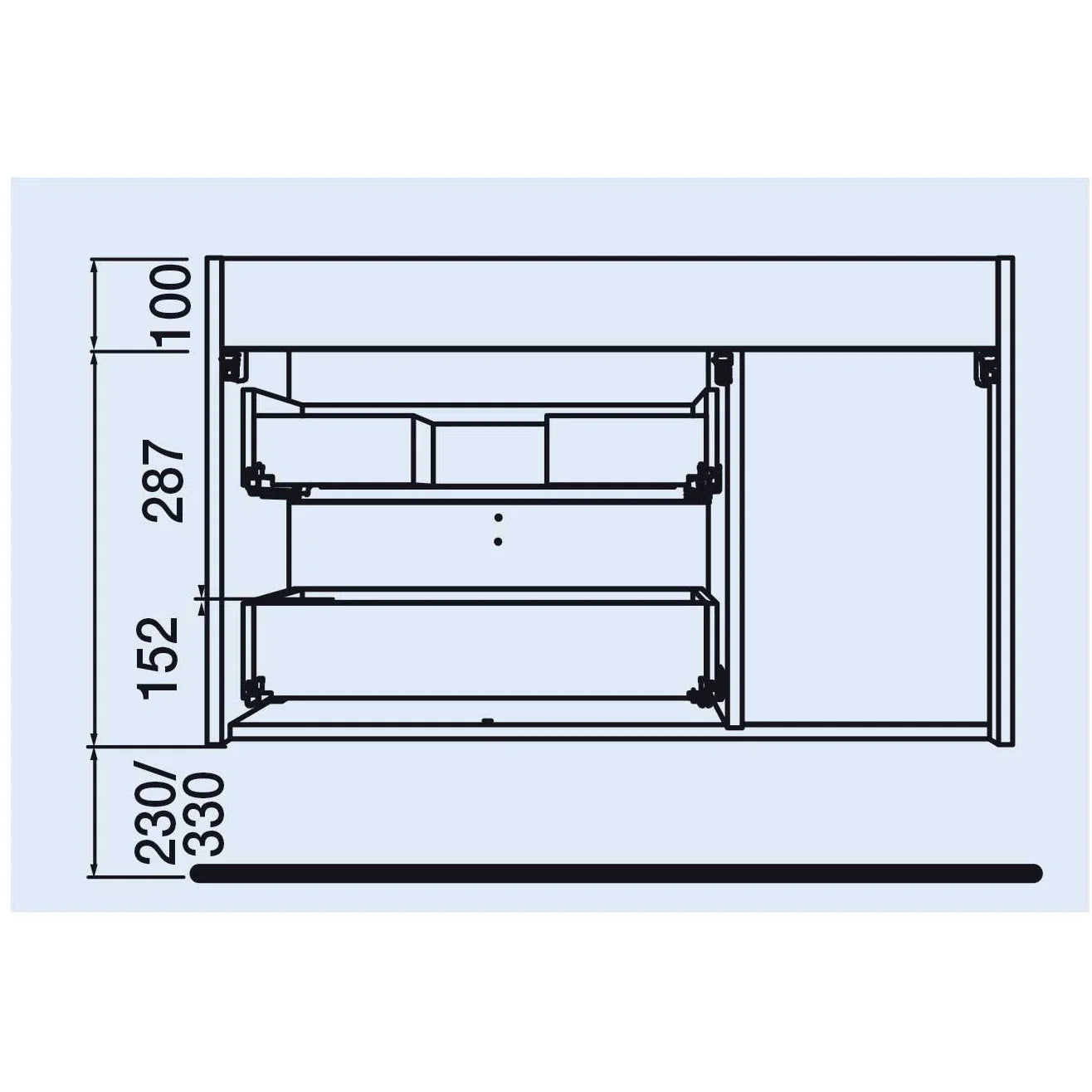 Pierdeco Design Meuble-lavabo suspendu UNIIQ 1200 (48 pouces)