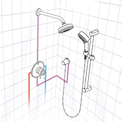 Grohe 117167 Cosmopolitan Timeless Pressure Balance Dual Function Shower Kit - Chrome