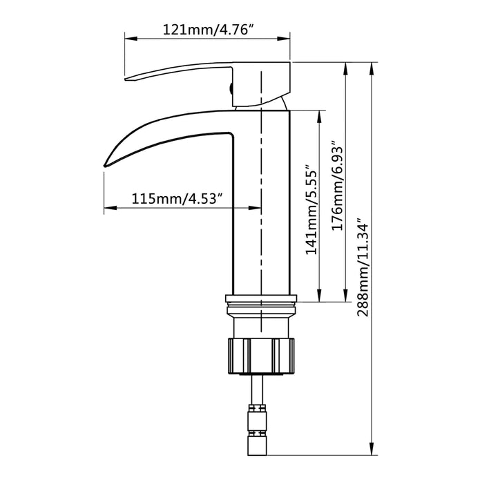 Kodaen New Satro Single Hole Bathroom Faucet F11133