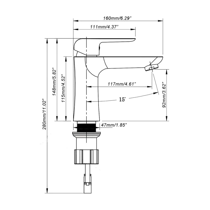 Kodaen Boston Single Hole Bathroom Faucet F11150