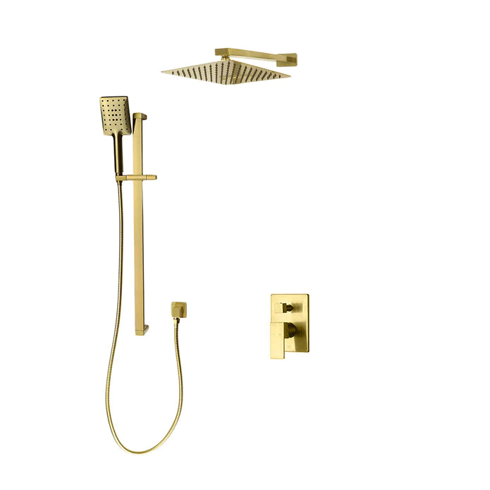 Kodaen Madison 2-Way Pressure Balanced Shower System Kit 1 With Sliding Bar, Handshower and Shower Head- F54123-W12AZ