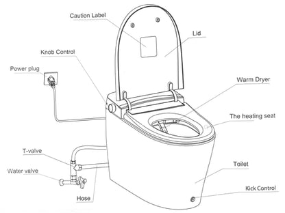 Toilette intelligente tout-en-un Equinox - Blanc