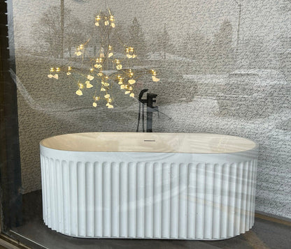 Baignoire autoportante monobloc Kodaen Doric blanc brillant