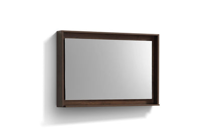 Miroir large 48″ pour salle de bain Kube avec tablette – bois de rose