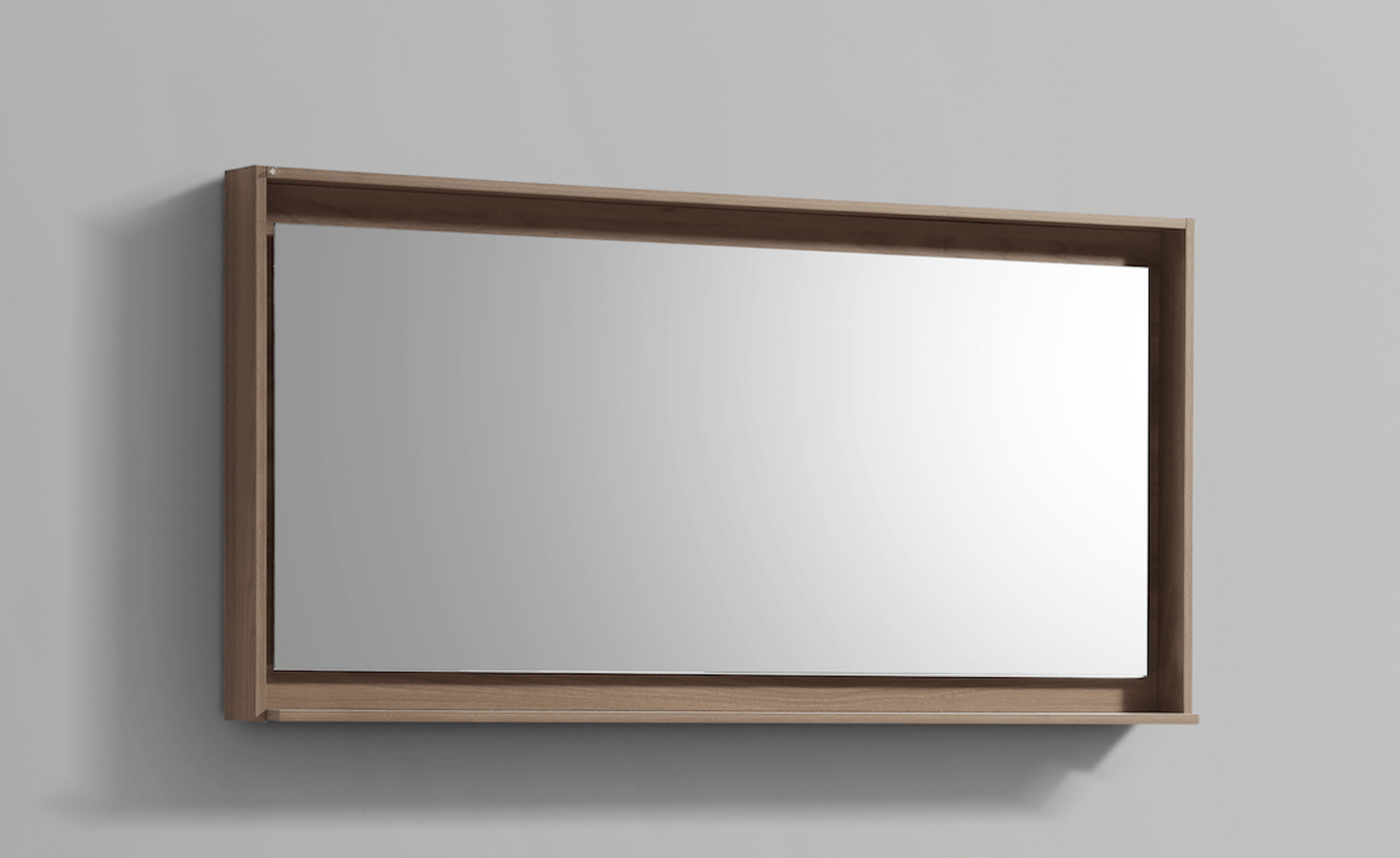 Kube Bath 60" Wide Bathroom Mirror With Shelf - Renoz