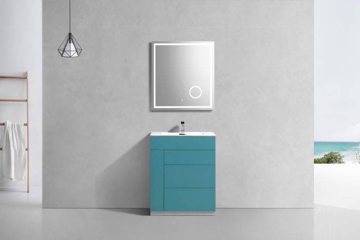 Kube Bath Milano 30" Single Sink Floor Mount Modern Bathroom Vanity - Renoz