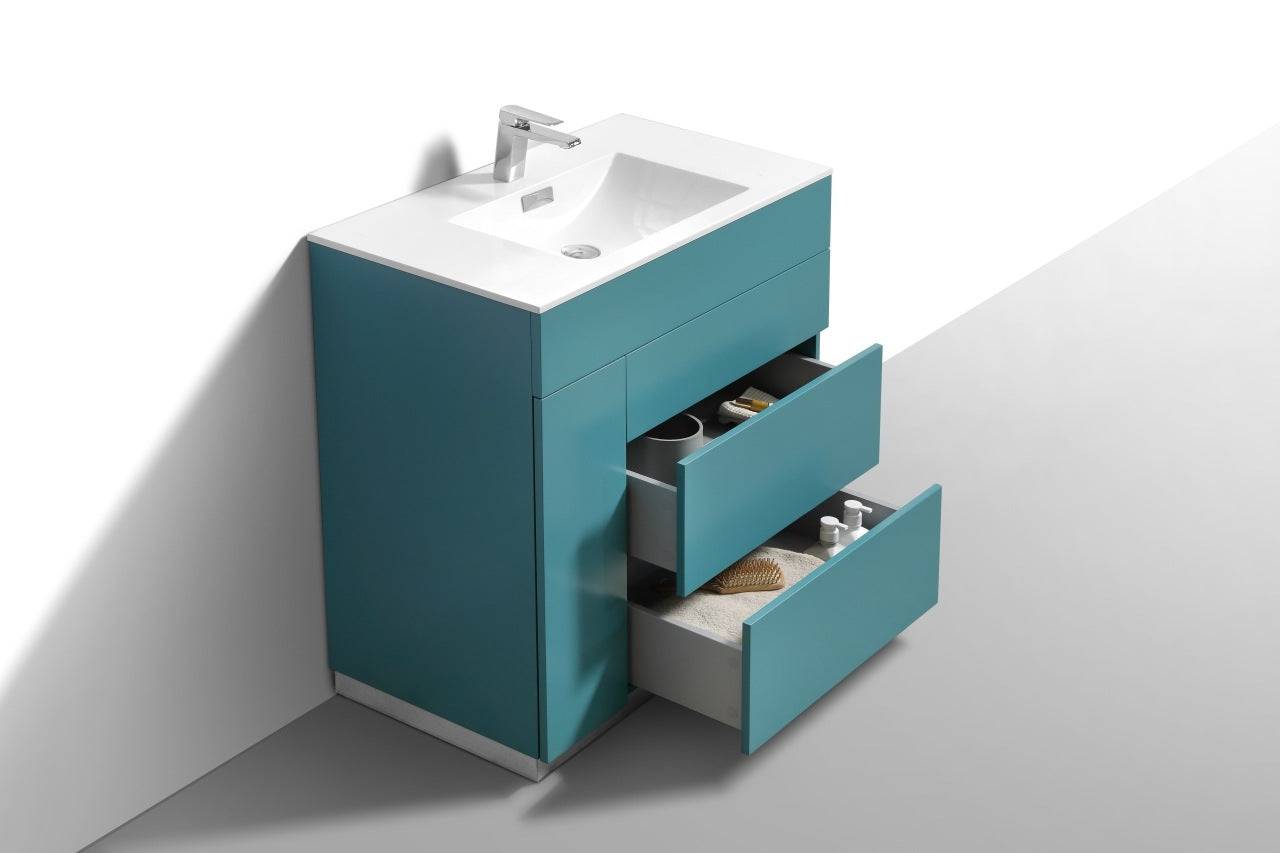 Kube Bath Milano 36" Single Sink Floor Mount Modern Bathroom Vanity - Renoz