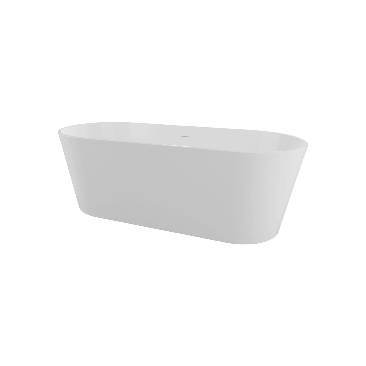 KubeBath Kube White Free Standing Bathtub KFST