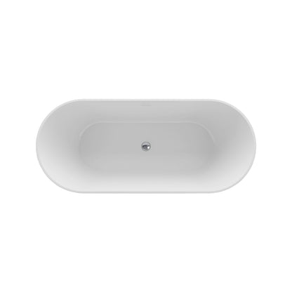 KubeBath Kube White Free Standing Bathtub KFST