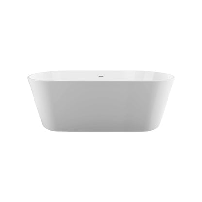 KubeBath Kube White Free Standing Bathtub KFST