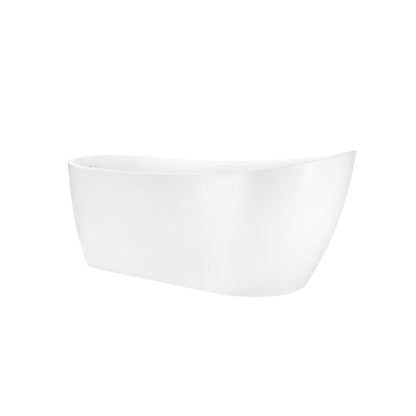 KubeBath Kube White Free Standing Bathtub