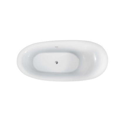 KubeBath Kube White Free Standing Bathtub KFST