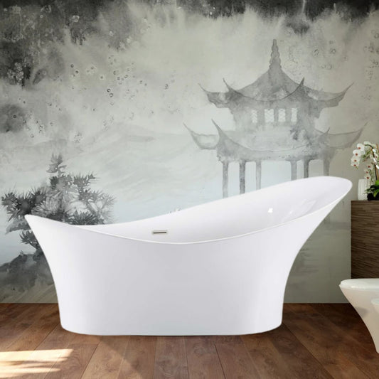 KubeBath 71″ Kube Oceana Free Standing Bathtub