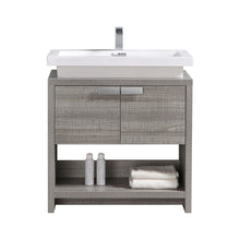 Kube Bath Levi 30″ Rose Wood Modern Bathroom Vanity With Cubby Hole