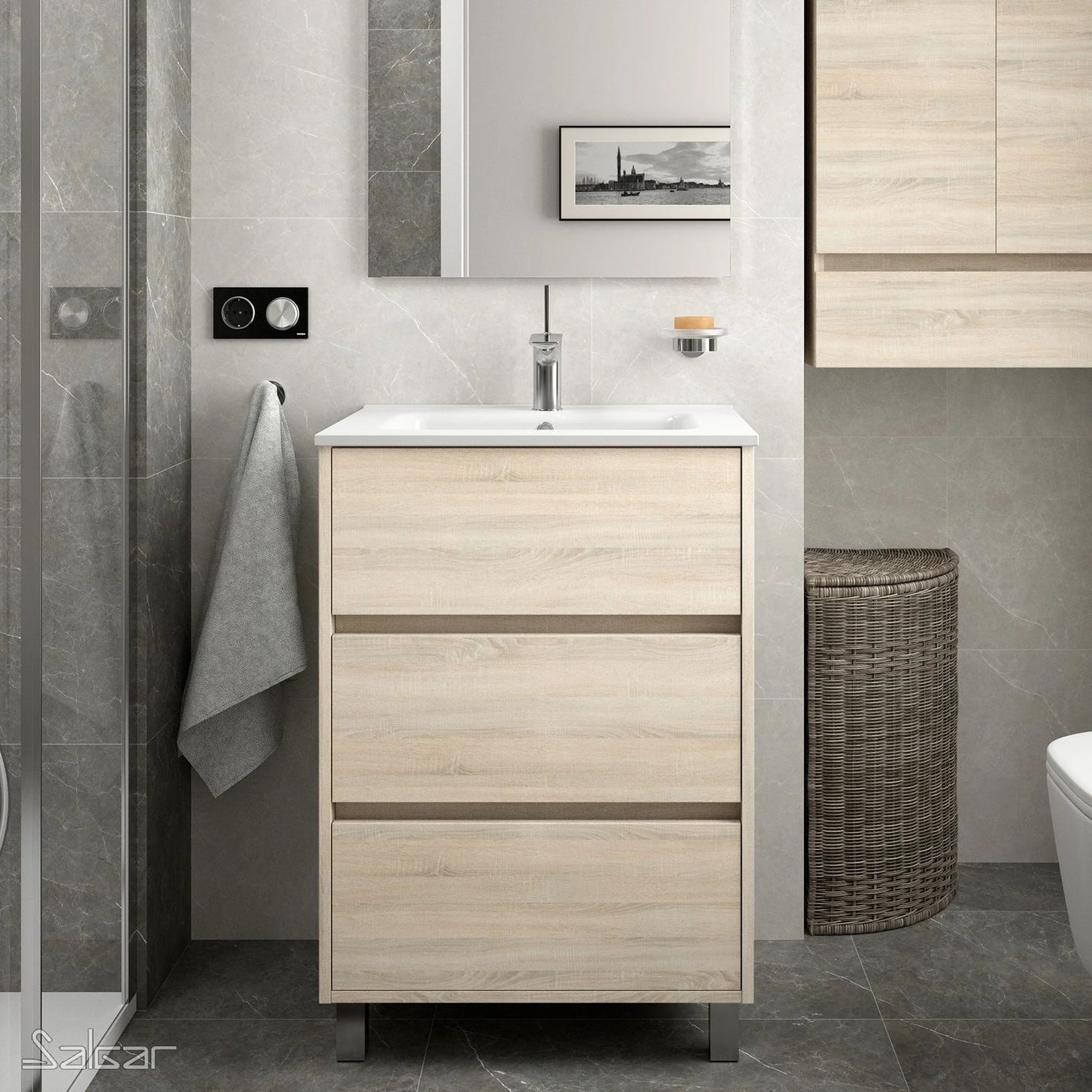 PierDeco Design Meuble-lavabo ARENYS 24 pouces