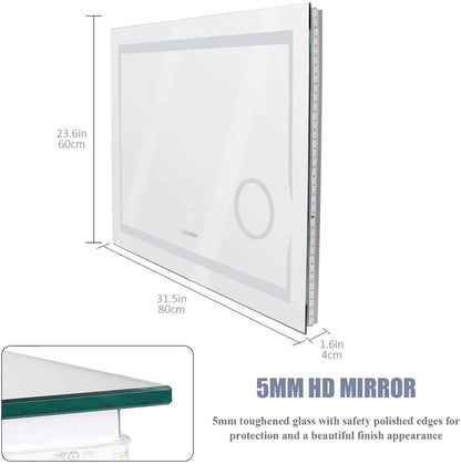 Miroir de courtoisie LED pour salle de bain Focus Kodaen - MSL-815