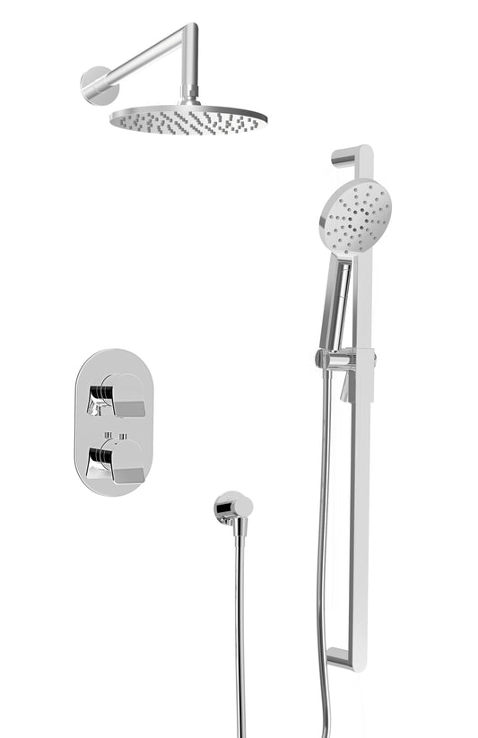 Ensemble de douche thermostatique complet à pression équilibrée Baril (PROFIL B46 4206)