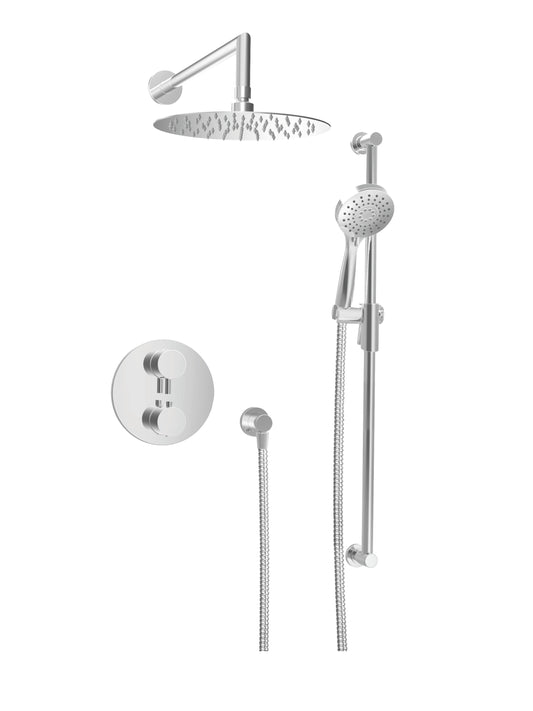 Ensemble de douche thermostatique complet à pression équilibrée Baril (ZIP B66 4216)