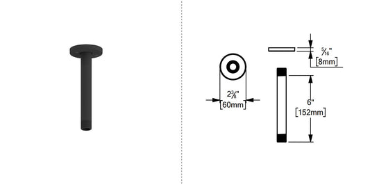 Bras de douche de plafond Tenzo 6" SA-709-06