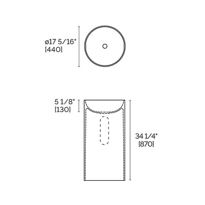 StoneTouch Tè Free-standing Round Basin Sink