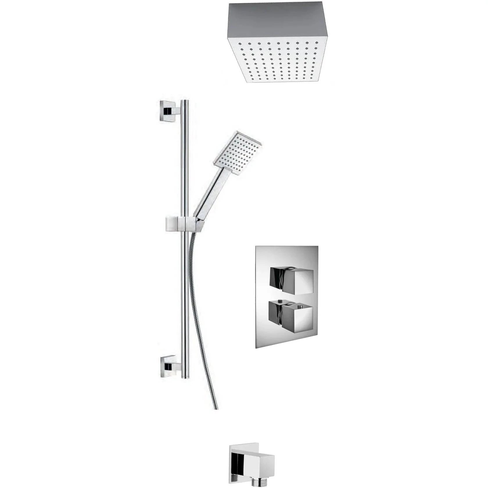 PierDeco Palazzani Track 8 Cubo Shower Set - Renoz