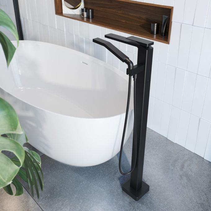 Kalia Kareo Floor Mount Tub Filler With Handshower (BF1980)