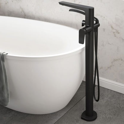 Kalia Moroka Floor Mount Tub Filler With Handshower