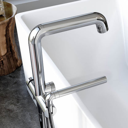 Kalia Preciso Floor Mount Tub Filler With Handshower