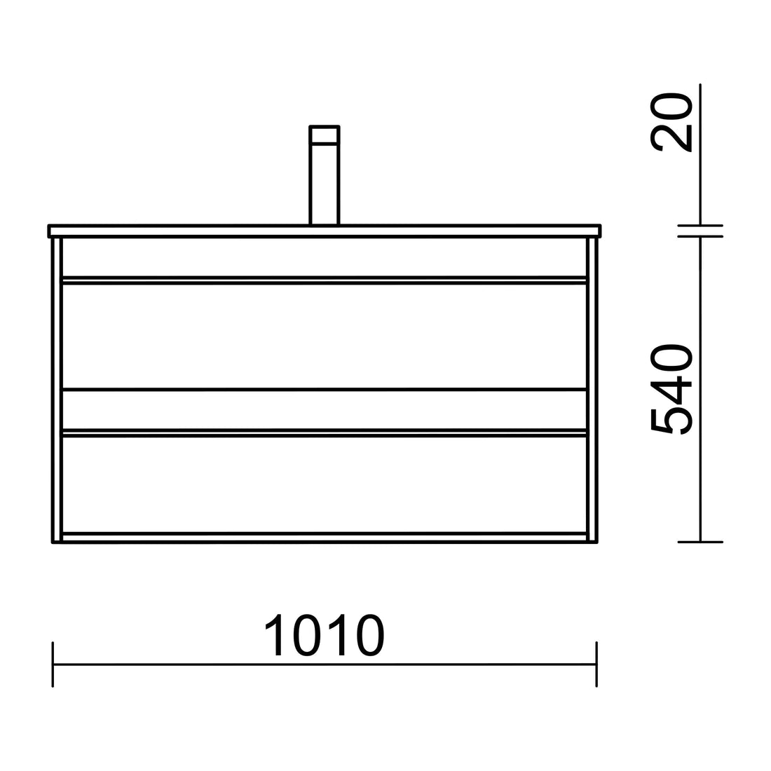 PierDeco Design Attila 40 Inch Vanity (2 drawers)