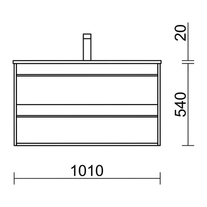 PierDeco Design Attila 40 Inch Vanity (2 drawers)