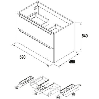 PierDeco Monterrey 24" Inch Vanity (2 drawers )