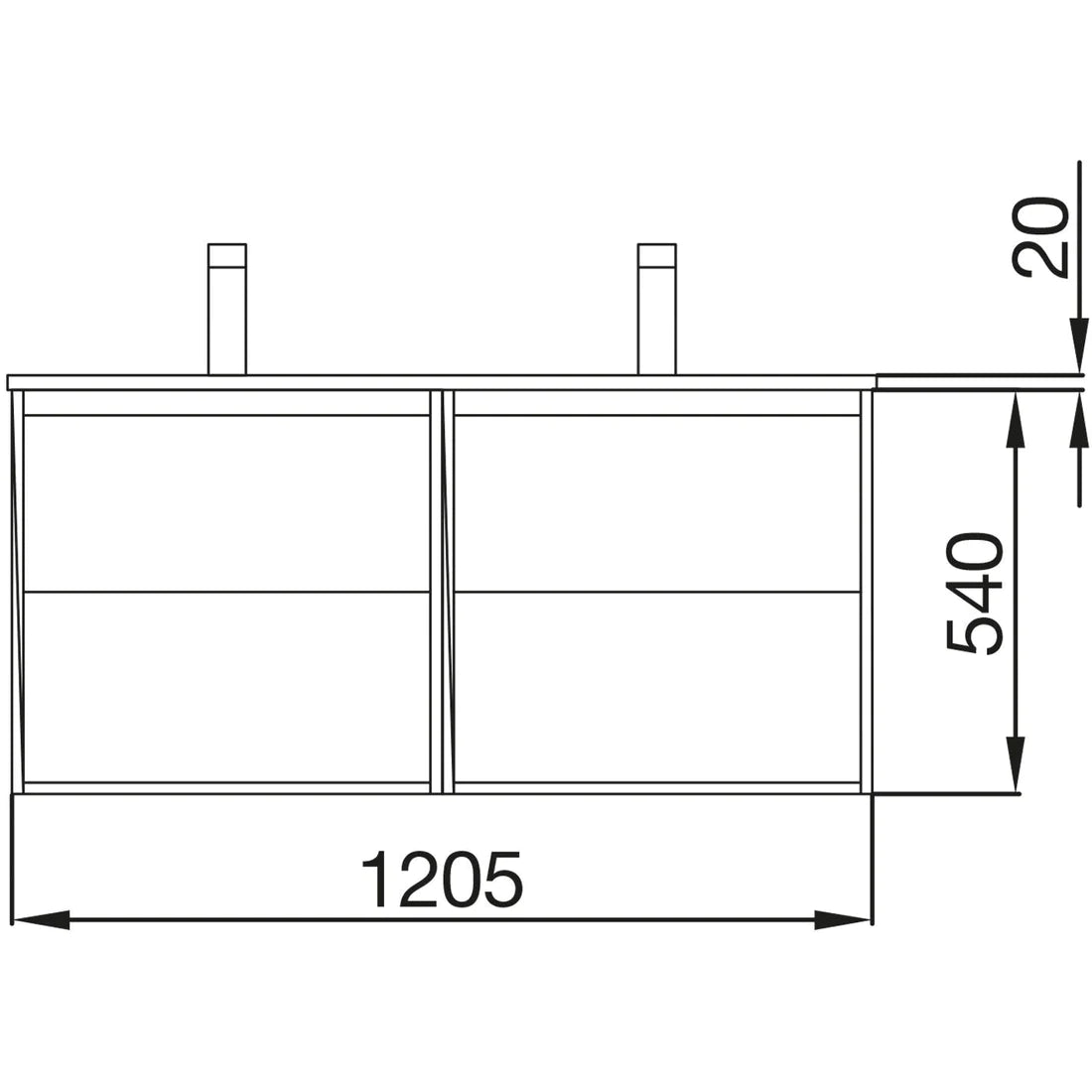 PierDeco Design Vanité Noja 48 pouces (4 tiroirs)