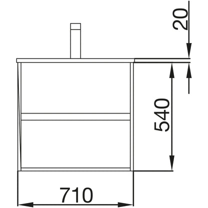 PierDeco Design Vanité Noja 28 pouces (2 tiroirs)