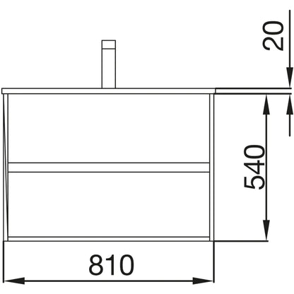 PierDeco Design Vanité Noja 32 pouces (2 tiroirs)