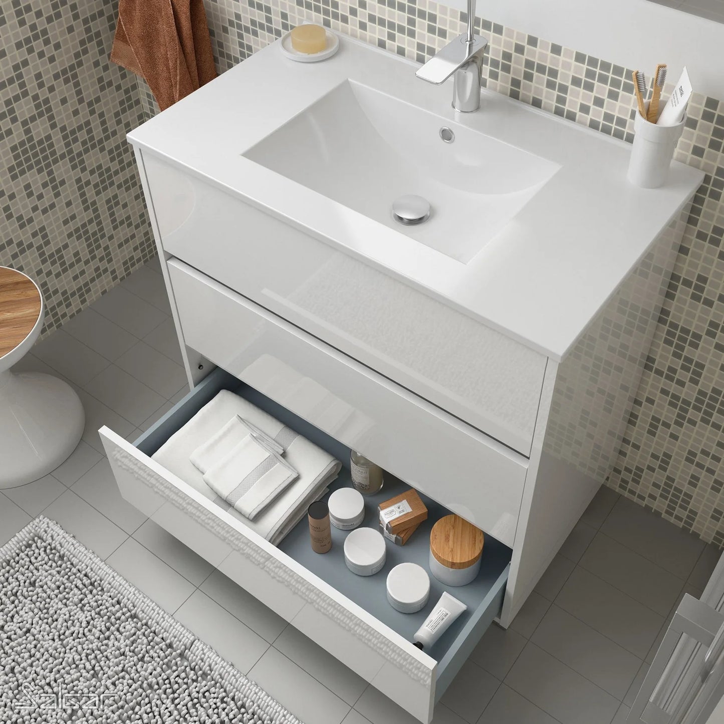 PierDeco Design Meuble-lavabo ARENYS 24 pouces