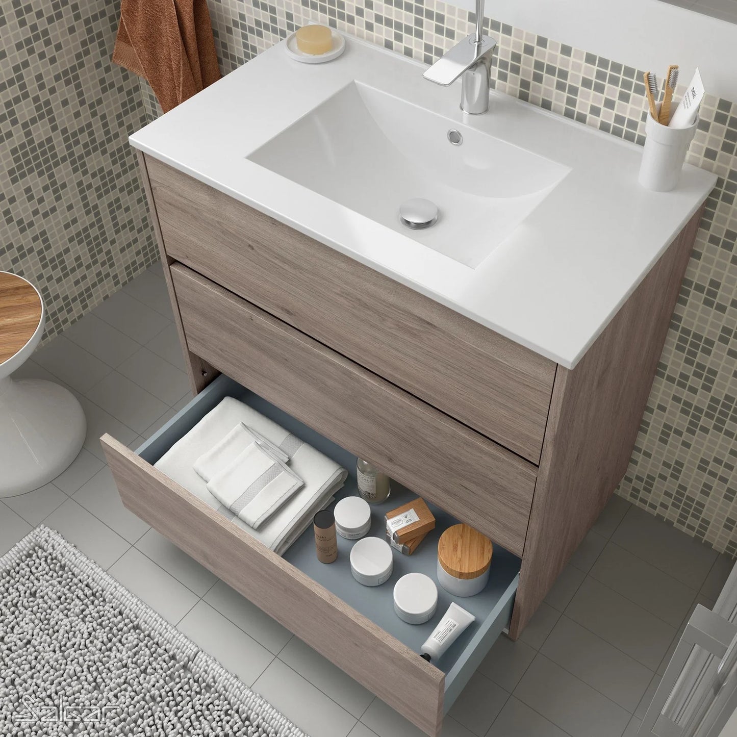 PierDeco Design Meuble-lavabo ARENYS 24 pouces