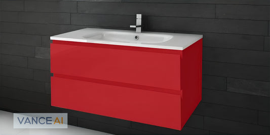 PierDeco Design AQUAMOBILIA KUBO Vanité Duo 36" (Vanité + Comptoir)