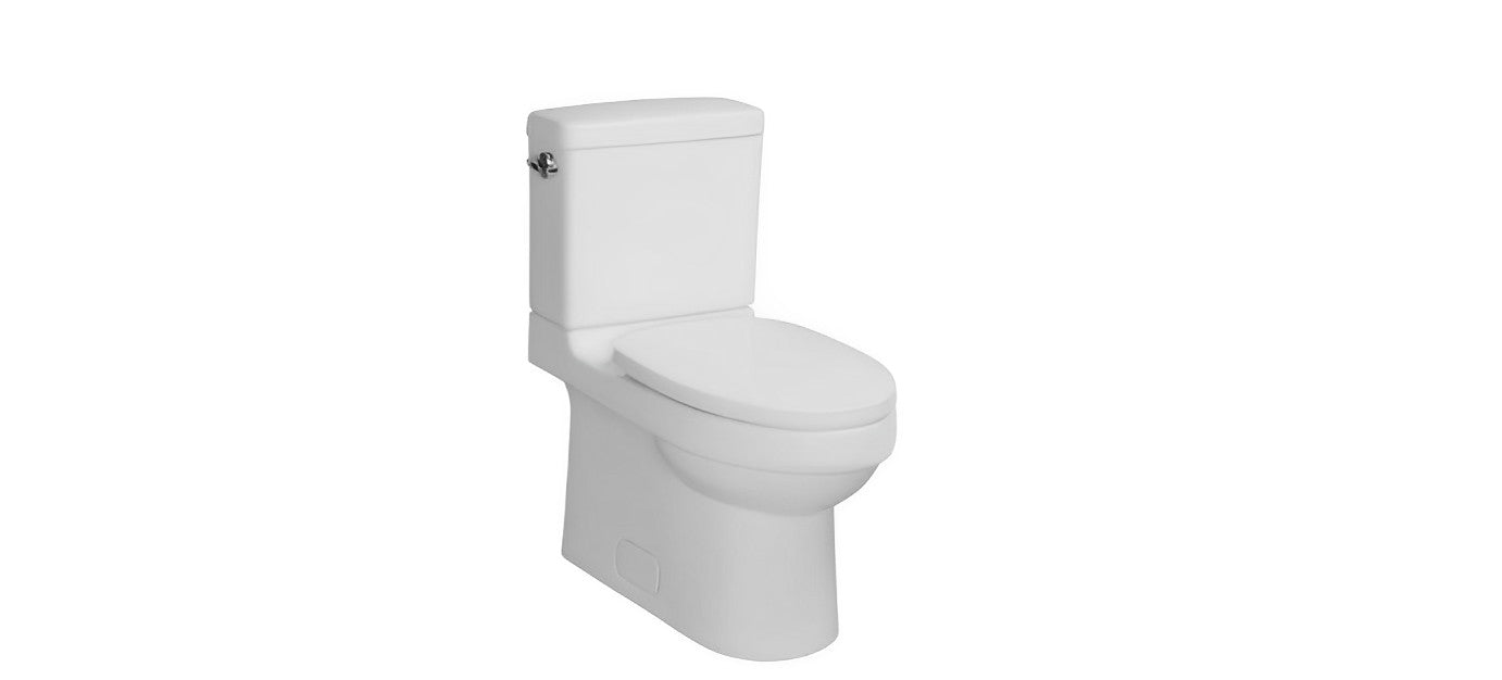 Cuvette de toilette allongée sur pied siphonique Alpin blanc Villeroy et Boch