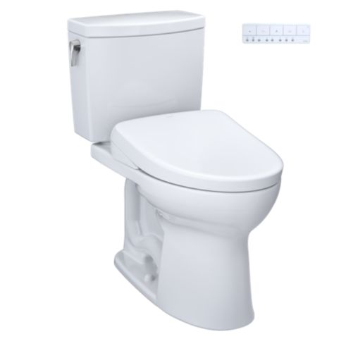 Toto Drake II 1G WC allongé en deux pièces 1,0 GPF + WC et siège de bidet contemporain S7 MW4544726CUFGA