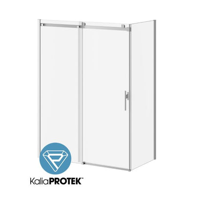 Koncept Evo Sliding Shower Door 60” X 77” With 36" Return Panel - KP Protective Film (Right Opening)