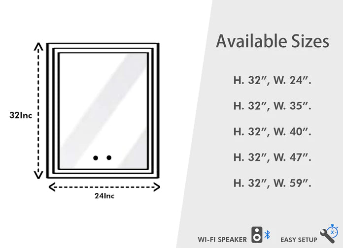 Miroir de courtoisie LED pour salle de bain Fortune de Kodaen - MSL-168/MSL-168T